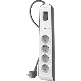 Belkin BSV400vf2M zásuvková lišta s prepäťovou ochranou 4násobná biela, sivá DE schuko zástrčka/zásuvky 1 ks; BSV400vf2M