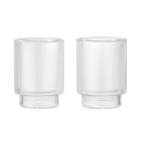 Ferm Living Sklenice Ripple Thermal 220 ml – set 2 ks
