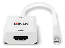 Lindy Mini DisplayPort na HDMI biela / Adaptér / 4K 60Hz / 3840x2160 / HDCP 2.2 (41069)