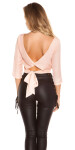 Trendy KouCla crop blouse backless white L