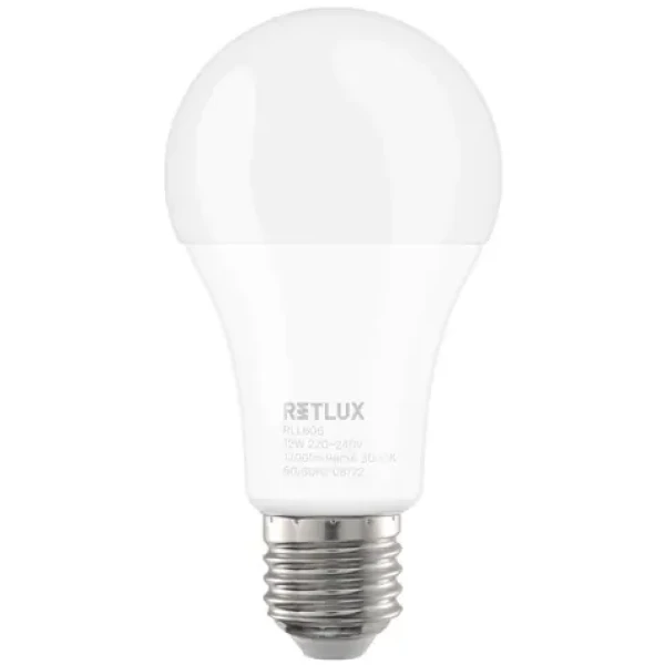 Retlux RLL 606 A60 E27 bulb 12W / 1620 lm / 3000K - teplá biela / D (8590669350421)