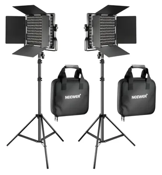 Neewer 660 Bi-Color LED / Sada štúdiových svetiel / 2x 40W / 3200-5600K / CRI96+ / statívy (B073XJN7XL)