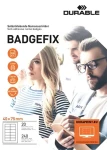 Durable Badgefix biela / Menovka / 75x40 mm / textil / 240 ks (833402)
