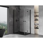 MEXEN/S - Mist-F Duo sprchovací kút skladacie dvere ľavá 120 x 105, transparent, čierna 8A6-120L-105P-70-00