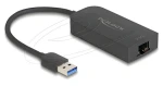 DeLock 66045 USB Type-A na 2,5 Gigabit LAN čierna / Adaptér / RJ-45 / 2,5 Gbit / s / 15 cm (66045)
