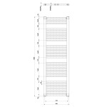 AQUALINE - DIRECT vykurovacie teleso s bočným pripojením 450x1680, čierna mat ILR64B