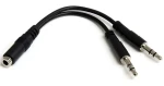 StarTech adaptér headset 3,5 mm na 2x 3,5 mm čierna / Adaptér / F/M / 0,13 m (MUYHSFMM)