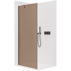 CERANO - Sprchová zástena Walk-in Onyx YL/P - 8 mm - čierna matná, bronzové sklo - 100x200 CER-686674