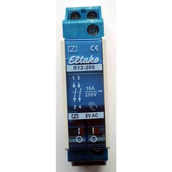Eltako R12-200-8V spínacie relé, 8 V, 8 A, 2 spínacie, 1 ks; 22200010
