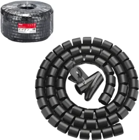 Unitek organizátor káblov čierny / Špirála / 10 m / 22 mm (OT1102ABK03-10M)