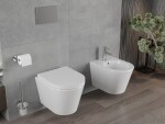 MEXEN/S - Rico Závesná WC misa Rimless vrátane sedátka s slow, Duroplast, biela 30720200