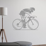 Veselá Stena Samolepka Cestný cyklista Farba: hnedá, Veľkosť: 60 x 50 cm