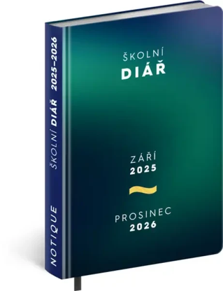 NOTIQUE Školský diár Zelený (september 2025 - december 2026), 9,8 x 14,5 cm (PGD-35693)