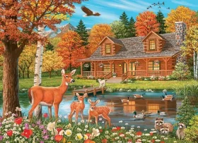 COBBLE HILL Rodinné puzzle Rybník pri chalupe