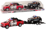 Mamido Policajný pickup s prívesom a terénnym autom - Set polície