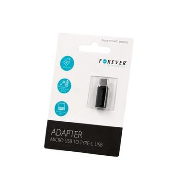 Forever REDUKCIA microUSB gt; C-TYPE TFO - čierna (DATMICRO-C-RED)