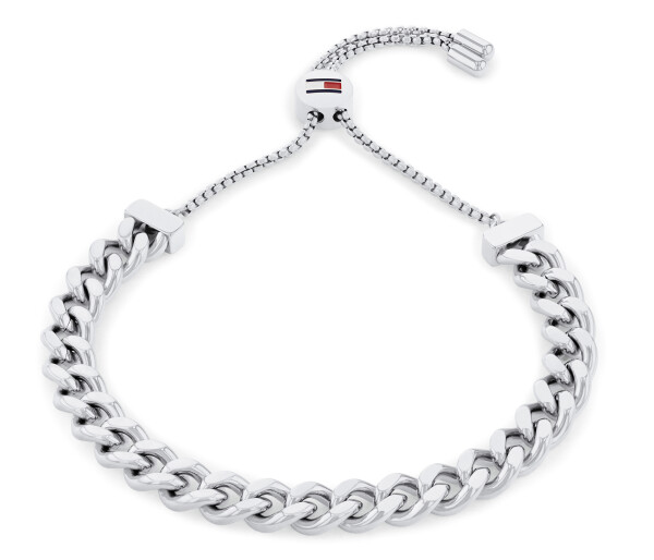 Tommy Hilfiger Slušivý oceľový náramok Sliding Chains 2780775