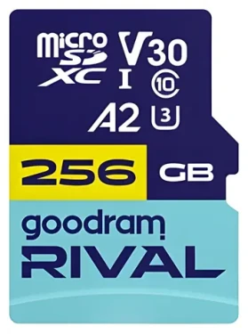 Goodram RIVAL M2AA microSDXC 256 GB + SD adaptér / Pamäťová karta / Class 10 / UHS-I / U3 / A2 / V30 / R: až 170 MB/s (GGSM2AA-2560R12)