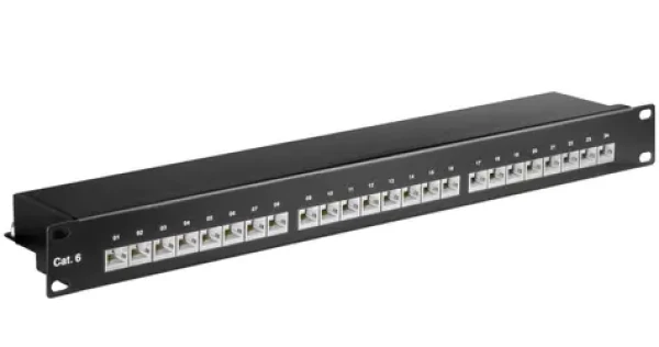 MicroConnect 19" Patch Panel CAT6 RJ-45 24-portov čierna (PP-014)
