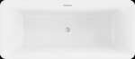 MEXEN/S - Tonia voľne stojaca vaňa 170 x 75, biela, sifón a prepad nikel kartáčovaná 52171707500-97