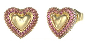 Guess Nádherné pozlátené náušnice Srdiečka Beloved JUBE05008JWYGPKT/U