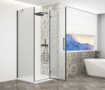 GELCO - TRINITY BLACK obdĺžnikový kút 1200x1100 pravý, matné sklo, GT5612-11MR-B GT5612-11MR-B