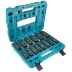 Makita E-16586 IMPACT BLACK / sada nástrčných kľúčov predĺžených štvorhran 1/2" / 14 ks / v plastovom kufri (E-16586)