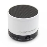 Esperanza EP115W RITMO biela / Bluetooth reproduktor / 3W / 5V / 300mAh / BT 2.1 + EDR / FM-rádio / Mini USB / microSD (EP115W - 5901299909195)