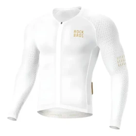 ROCKBROS Cyklistický dres YDCX008 Diamond biela, vel. XXL / Dlhý rukáv