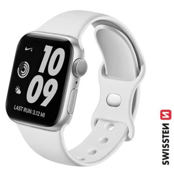 Swissten Silikónový remienok pre Apple Watch 42/44/45/49mm biela (46000114)