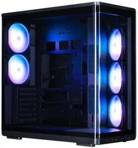 Zalman P60 čierna / Skriňa / ATX / 5x 120mm ARGB / 2x USB-A 3.2 Gen2 + 1x USB-C / bez zdroja / panoramatická (P60 Black)