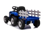 Mamido Mamido Elektrický traktor s vlečkou T2 modrý 12V7Ah EVA kolesá