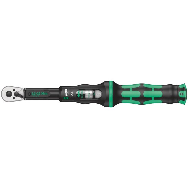 Wera Click-Torque A 5 05075604001 momentový kľúč s prepínací račňou 1/4 (6,3 mm) 2.5 - 25 Nm