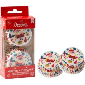Košičky na cupcakes vianočné, 50×32 mm 36 ks - Decora - Decora