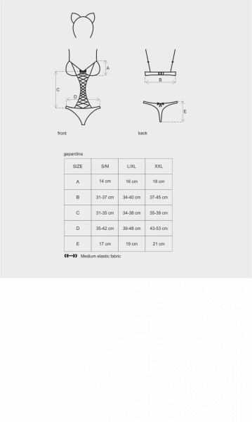 Sexy kostým model 14757519 - Obsessive Velikost: L/XL, Barvy: černá