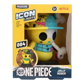PALADONE Stolová lampa Icon Light One Piece Jolly Roger / 11 cm / 2x AAA batéria / Licencia One Piece (PP16021OPNFEPM)