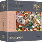 Trefl Wood Craft Origin - Puzzle - Vianočné Mačky