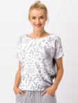 Kľúč LNS 546 A25 Viskózové pyžamo S-XL bílo-šedá XL