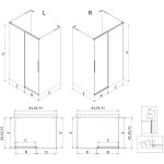 MEXEN/S - Rox-3S L sprchový kút 3 stenný, posuvný 120 x 120, transparent, biela 8C2L-120-120-20-00-3S