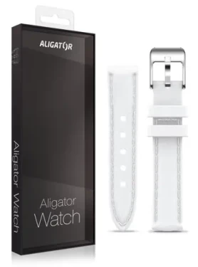 Aligator Náhradný remienok zo syntetickej kože pre Watch Grace 16mm / biely (16AW0004)
