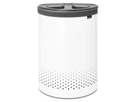 Brabantia Kôš na bielizeň 55 L sivá/biela / 63 x 29 x 45 cm (304903)