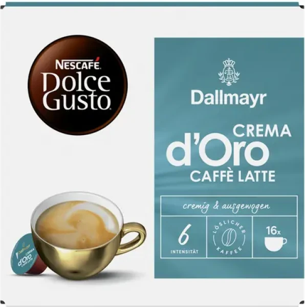 Dallmayr Crema d' Oro Latte pre Dolce Gusto 16 ks / Kapsľová káva (NESCCRDROCAF16KAPSUL)