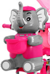 Mamido Detská trojkolka slon so zvukovými efektmi ružová