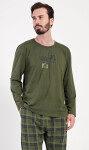 Pánske dlhé pyžamo Sunshine paradise khaki M