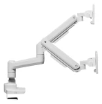 Equip 650183 biela / Stolový držiak pre 2 monitory / 17-35" / VESA 75x75-100x100 / nosnosť 20 kg (650183)