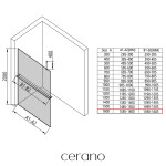 CERANO - Sprchová zástena Walk-in Onyx Top Round Ľ/P - 8 mm - okrúhla vzpera + polička/držiak na uteráky - čierna matná, bronzové sklo - 160x200 CER-690106