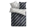 Obliečky Estella 200x200 cm, pruhované modro-šedé, renforcé%