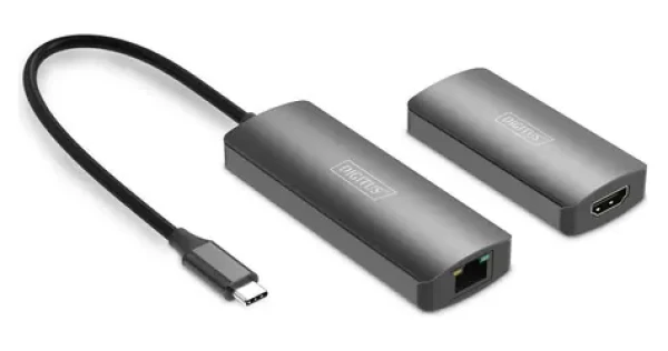 Digitus USB-C - HDMI Extender / Predlžovač signálu / CAT6A / 30 m / 4K 120Hz / HDCP 2.3 (DS-55343)