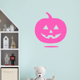 Veselá Stena Samolepka Halloweenska tekvica Farba: růžová, Veľkosť: 40 x 45 cm