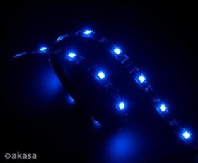 AKASA AK-LD02-05BL Vegas LED strip light / LED žiarivka / 15xLED / 12V / 60cm / modrá (AK-LD02-05BL)